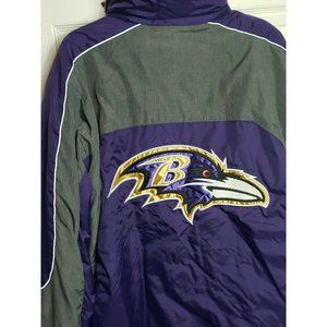 Baltimore Ravens Puffy NFL Jacket with Hoodie Sz L